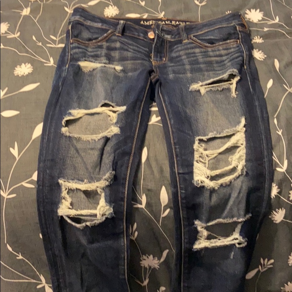 Low rise stretch jeans